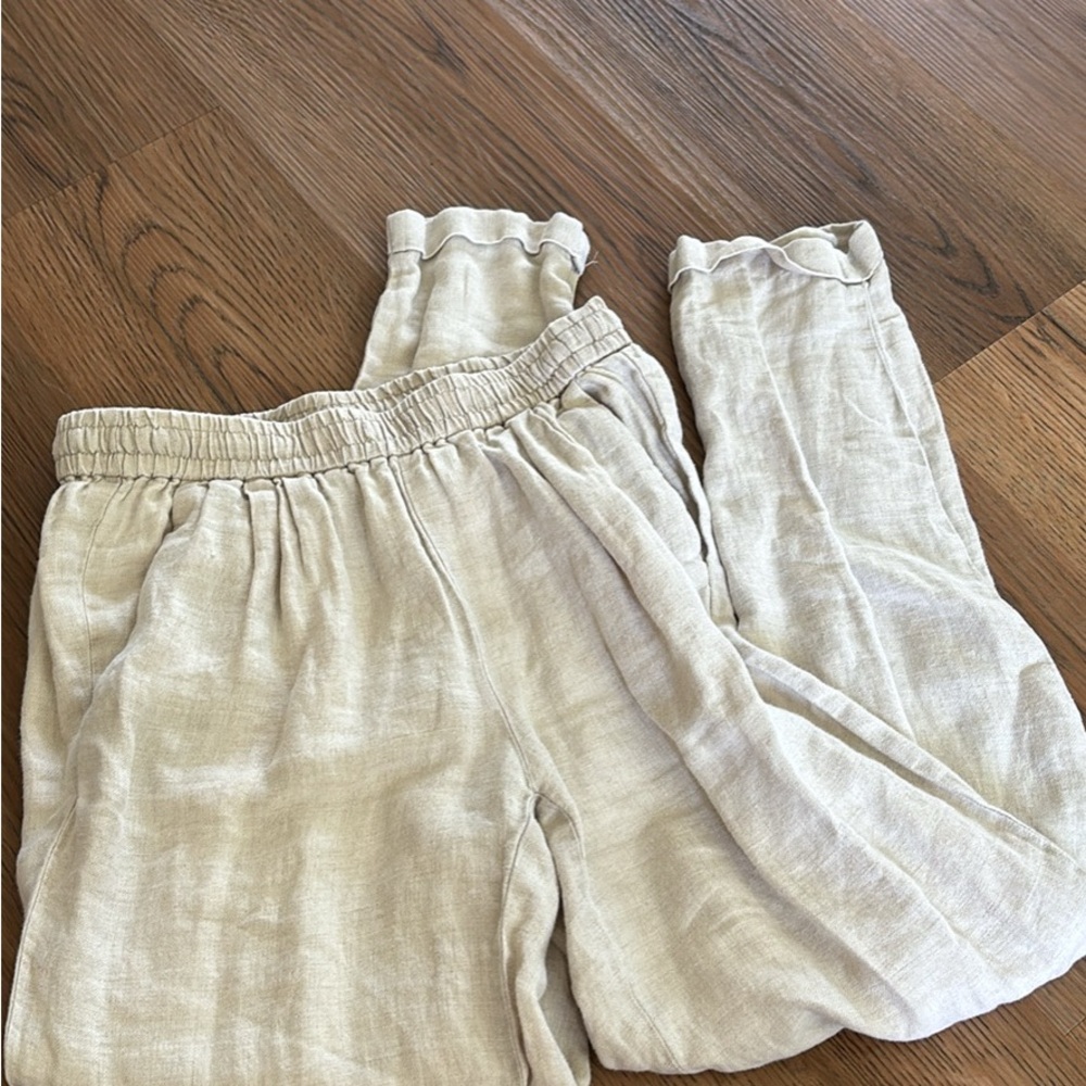 J Crew Beige Linen Pants